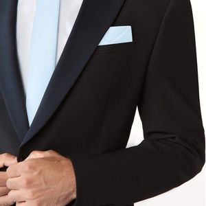Groomsman/ mens sky blue matte satin pocket square